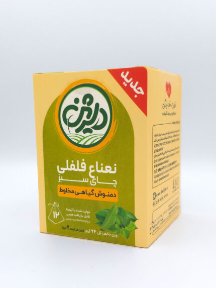 دمنوش نعناع فلفلی با چای سبز دلژین